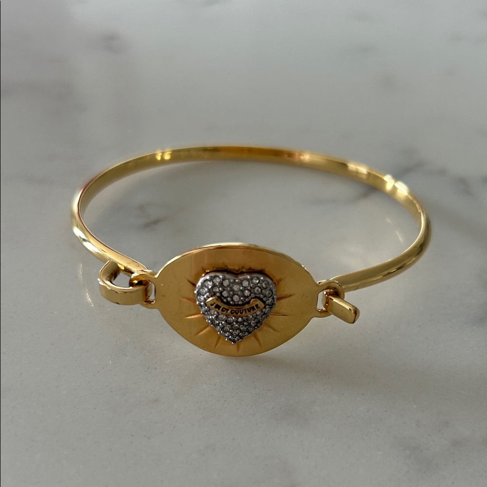 Juicy Couture Gold Bracelet with Silver Heart